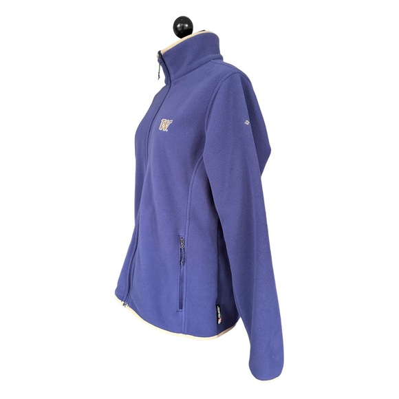 University of Washington Huskies Columbia Fleece Jacket Full Zip Purple Size XL - Picture 6 of 14